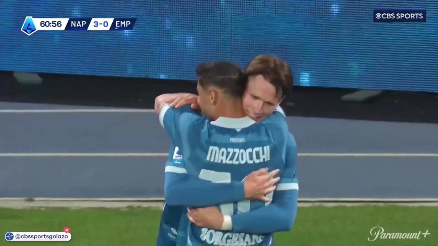 无敌双响炮！麦克托米奈甩头破门梅开二度！卢卡库传中送助攻！